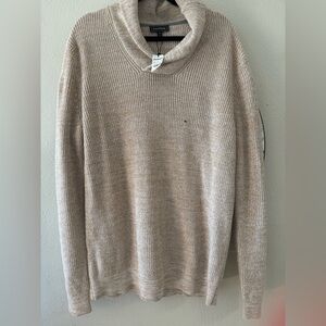 Express Men's Turtleneck Sweater in Light Beige